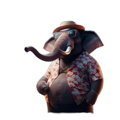 animal, hat, creature, staff transparent PNG cut-out