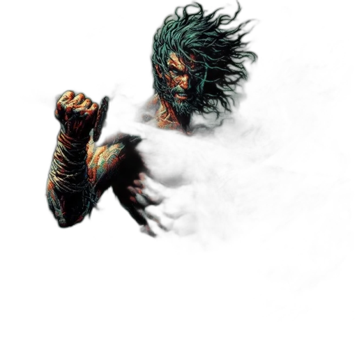 mask, hair, creature, weapon transparent PNG cut-out