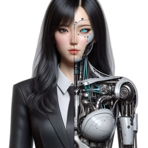 robot, cyberpunk, concept art, comic book art transparent PNG cut-out
