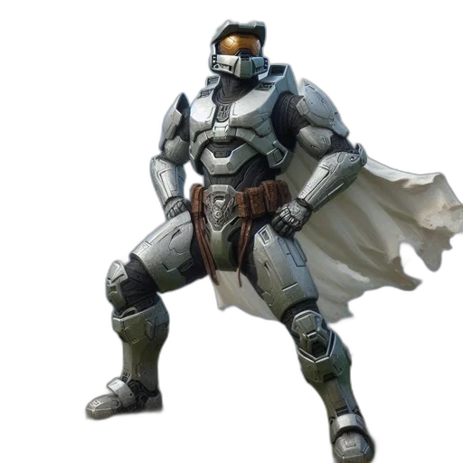 robot, weapon, concept art, 3d render transparent PNG cut-out