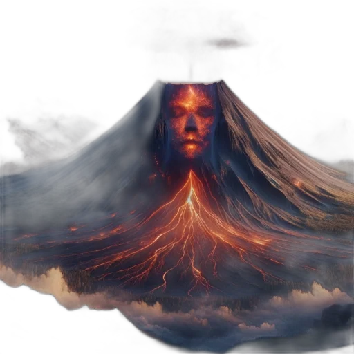 hair, face, mask, creature transparent PNG cut-out