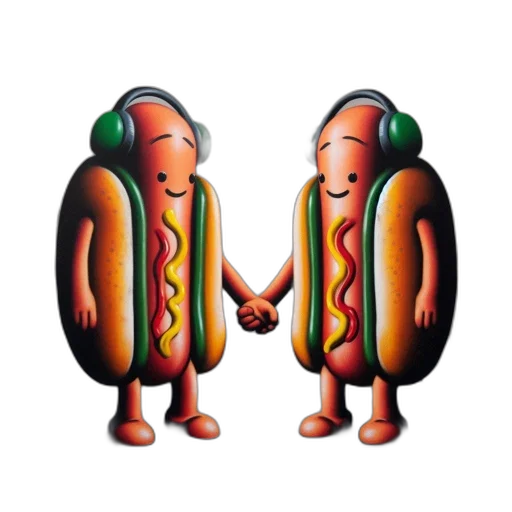 food, concept art, pixel art, neon lights transparent PNG cut-out