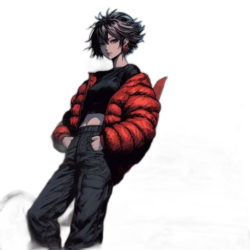 jacket, staff, concept art, pixel art transparent PNG cut-out