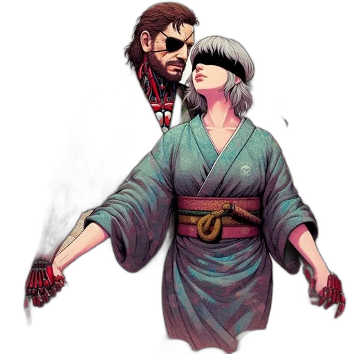 cyberpunk, concept art, comic book art, anime transparent PNG cut-out