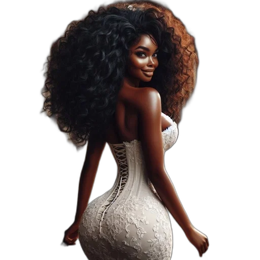 dress, hair, cartoon, concept art transparent PNG cut-out