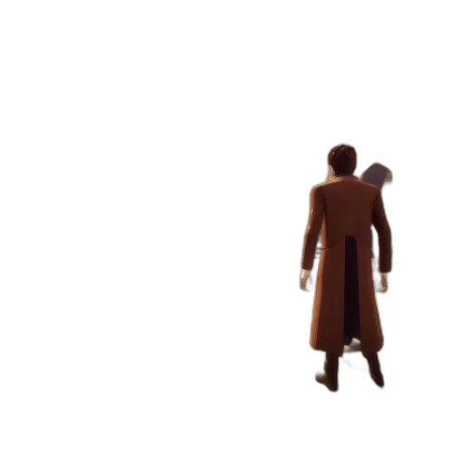 jacket, robot, staff, creature transparent PNG cut-out