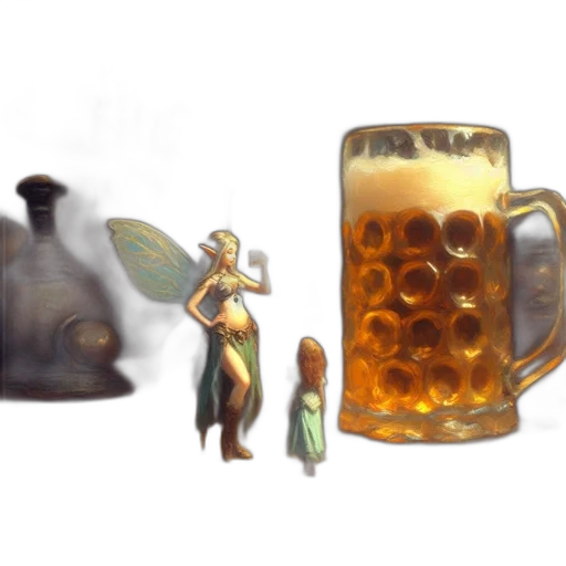 bottle, concept art, 3d render, fantasy art transparent PNG cut-out
