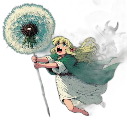 staff, umbrella, flower, weapon transparent PNG cut-out