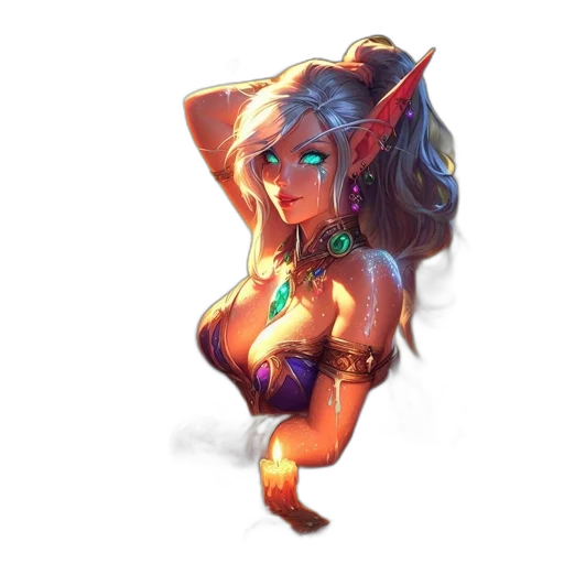 dress, staff, jewelry, weapon transparent PNG cut-out