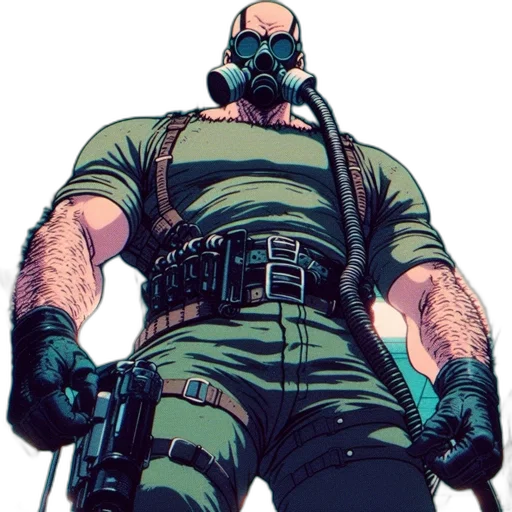 weapon, mask, comic book art, concept art transparent PNG cut-out