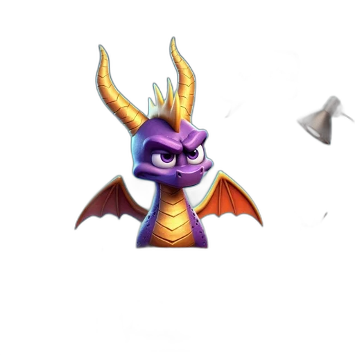 dragon, staff, creature, animal transparent PNG cut-out