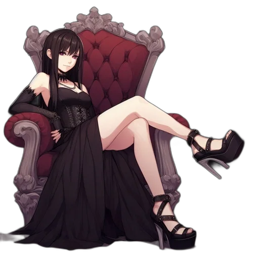 dress, crown, furniture, shoes transparent PNG cut-out