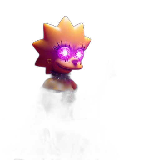 crown, mask, creature, staff transparent PNG cut-out