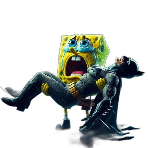 comic book art, concept art, underwater, spongebob transparent PNG cut-out