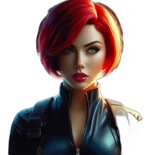 jacket, face, comic book art, concept art transparent PNG cut-out