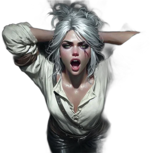 face, hair, jacket, concept art transparent PNG cut-out