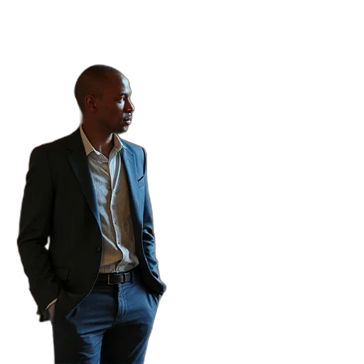 staff, jacket, face, 3d render transparent PNG cut-out