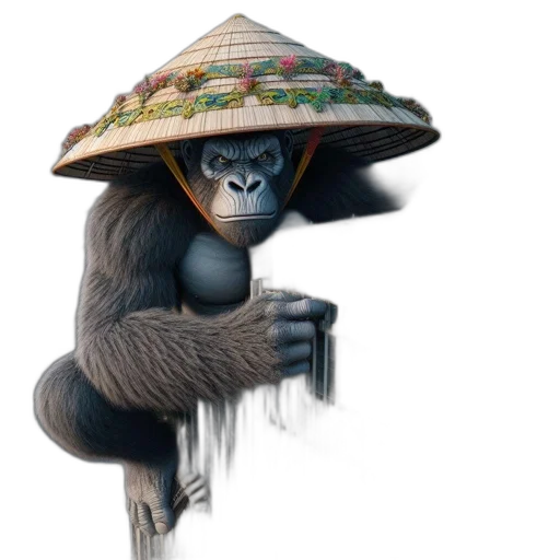 hat, umbrella, animal, staff transparent PNG cut-out
