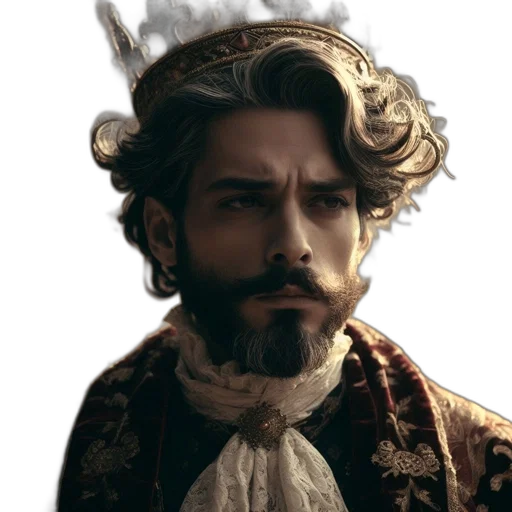 crown, face, mask, staff transparent PNG cut-out