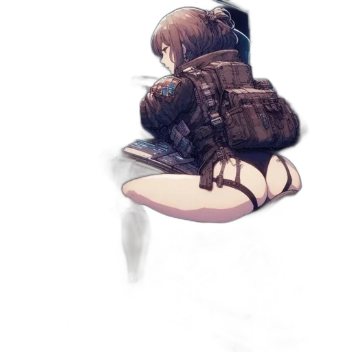 jacket, weapon, creature, robot transparent PNG cut-out
