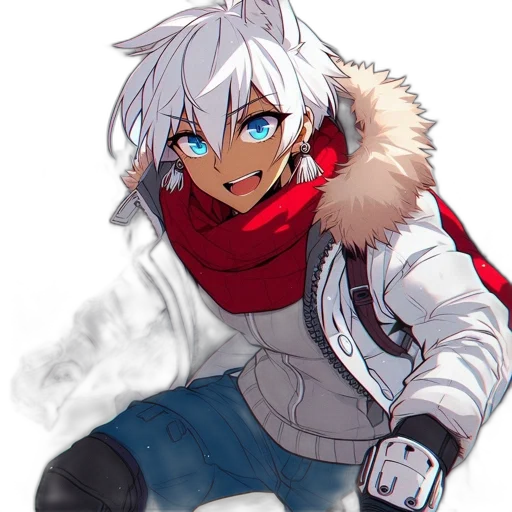 jacket, dragon, weapon, staff transparent PNG cut-out