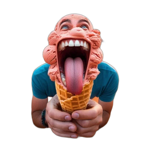 food, face, creature, animal transparent PNG cut-out