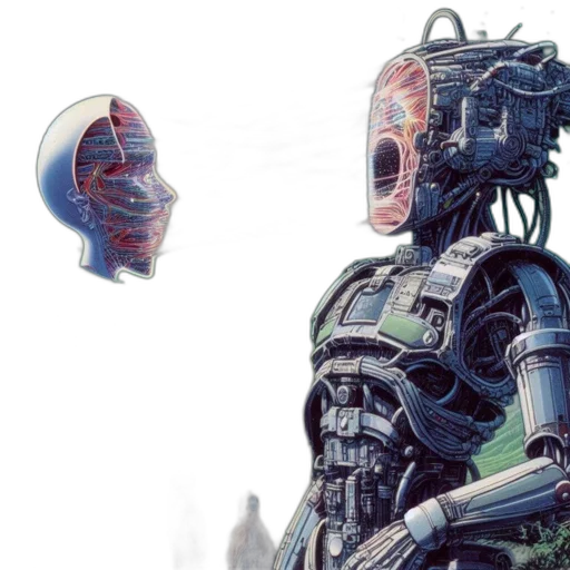 robot, mask, face, creature transparent PNG cut-out