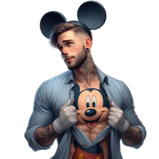 jacket, mask, staff, face transparent PNG cut-out