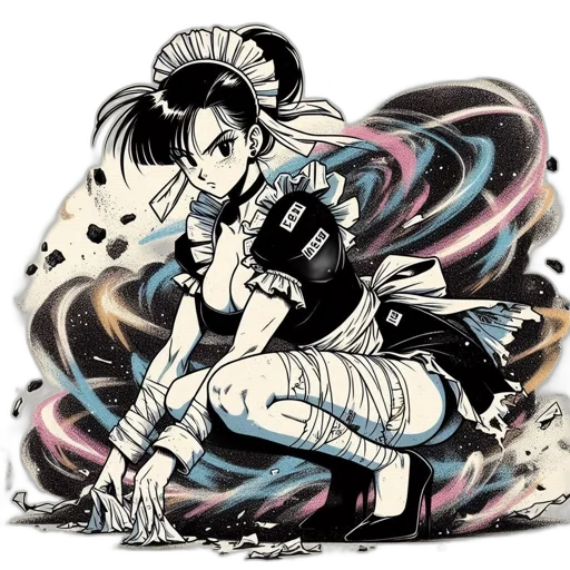 weapon, sword, dress, anime transparent PNG cut-out