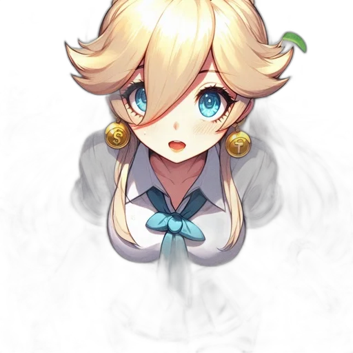 crown, staff, flower, face transparent PNG cut-out