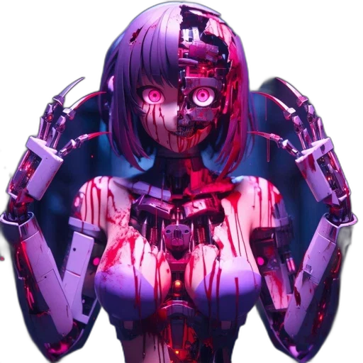 robot, face, mask, weapon transparent PNG cut-out