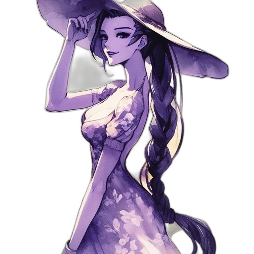 dress, hat, staff, crown transparent PNG cut-out