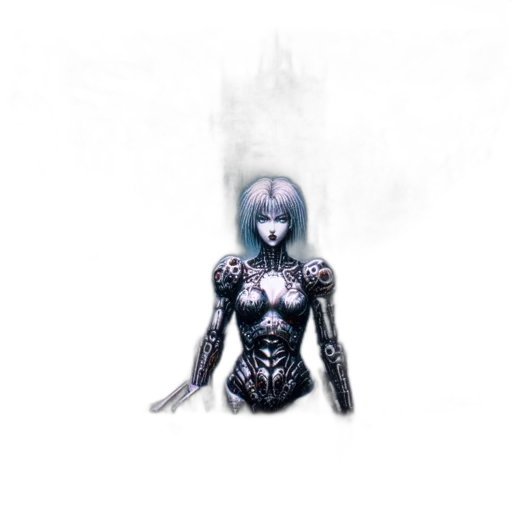 robot, concept art, cyberpunk, fantasy art transparent PNG cut-out