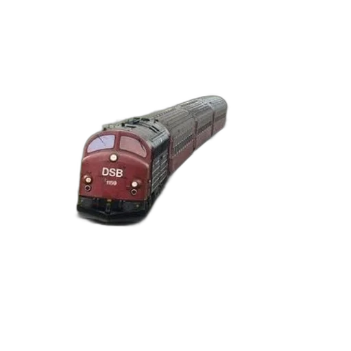 3d render, photorealistic, red, train transparent PNG cut-out