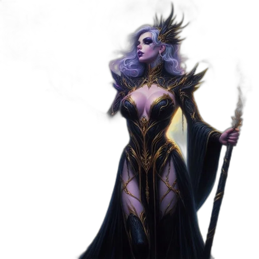 staff, fantasy art, concept art, comic book art transparent PNG cut-out