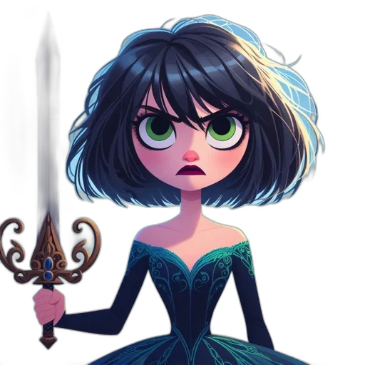 sword, staff, weapon, dress transparent PNG cut-out