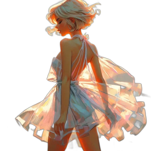 dress, creature, crown, hair transparent PNG cut-out