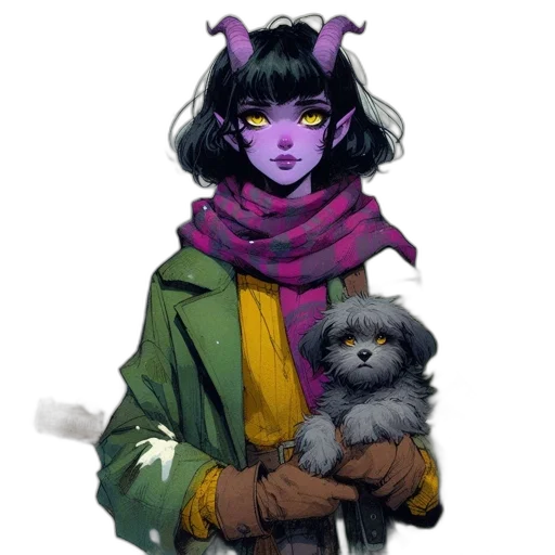 staff, mask, creature, fantasy art transparent PNG cut-out