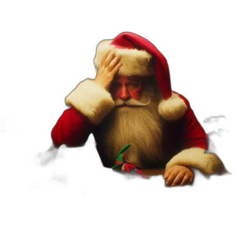 concept art, pixel art, photorealistic, santa transparent PNG cut-out