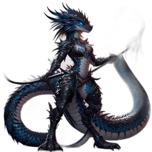 dragon, staff, creature, fantasy art transparent PNG cut-out