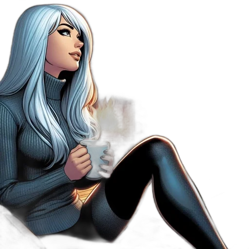 comic book art, concept art, fantasy art, cartoon transparent PNG cut-out
