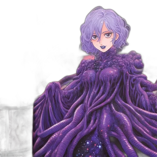 dress, creature, concept art, watercolor transparent PNG cut-out