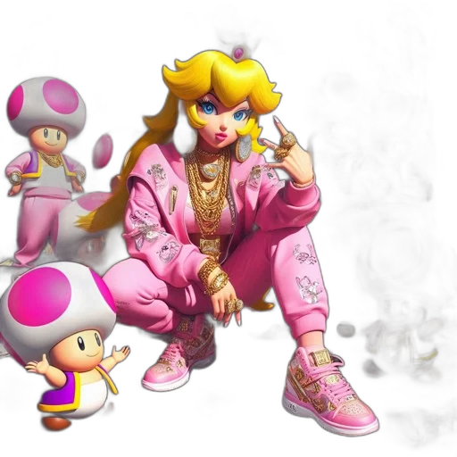 vaporwave, concept art, 3d render, pixel art transparent PNG cut-out