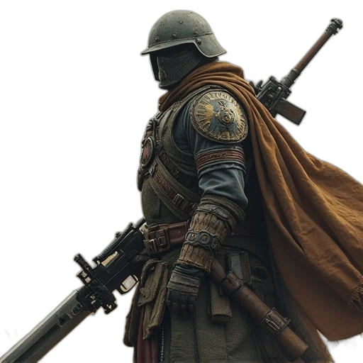 weapon, sword, staff, jacket transparent PNG cut-out