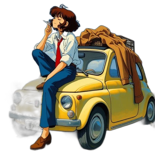 car, cartoon, concept art, comic book art transparent PNG cut-out