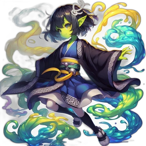 staff, dragon, mask, fantasy art transparent PNG cut-out