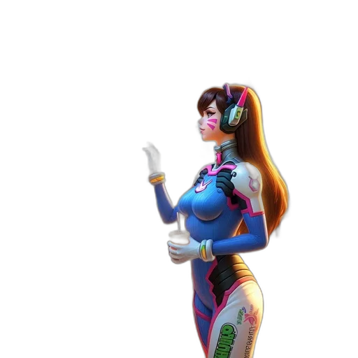 robot, dress, staff, weapon transparent PNG cut-out