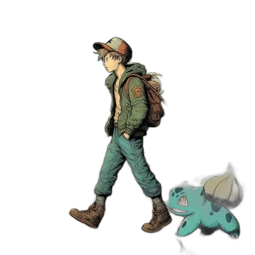creature, jacket, hat, animal transparent PNG cut-out