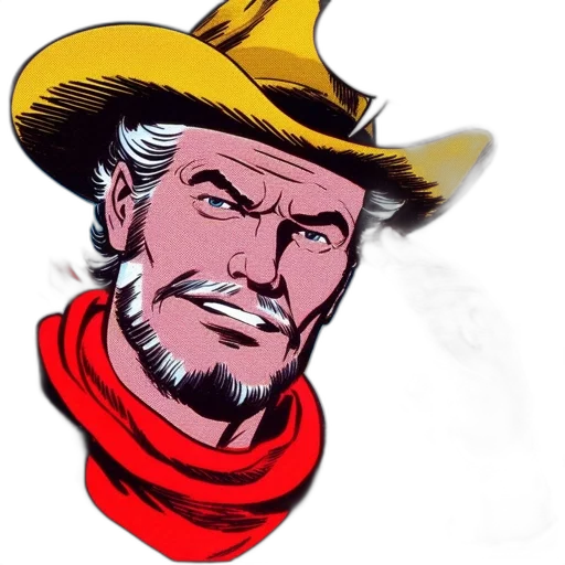 hat, face, staff, comic book art transparent PNG cut-out