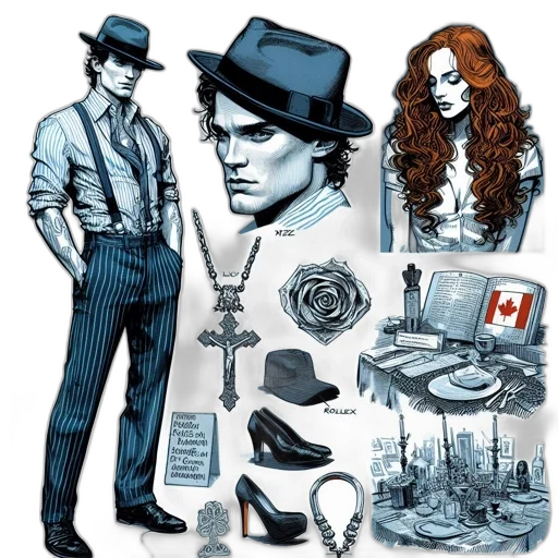 hat, concept art, comic book art, cartoon transparent PNG cut-out